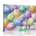thumbnail image 1 of FCXZI Colorful Eggs Canvas Wall Art Print Home Room Decor Ready To Hang 16x12in, 1 of 6