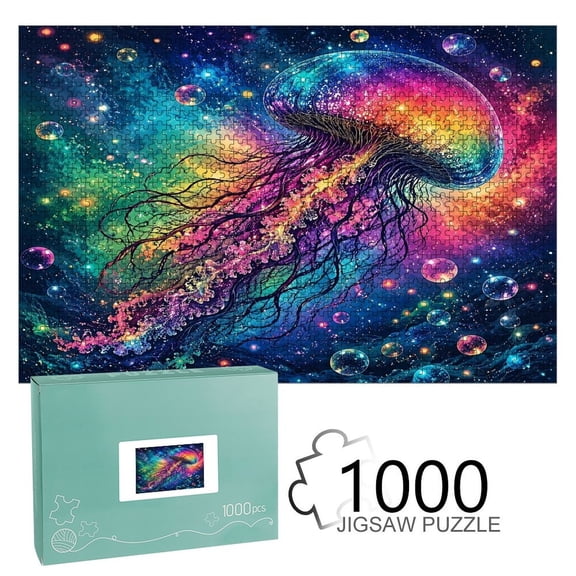 FCXZI Cosmic Tree Bubbles, Interest Wooden Jigsaw Puzzle, HD Printed Art Puzzle, Interactive Family Game, Wall Decor for Bedroom Living Room, Educational, Fun Gift for Adults and Family
