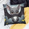 thumbnail image 1 of FCXZI Cute Bat Square Cushion Cover for Home Sofa Couch Linen 20x20in, 1 of 5
