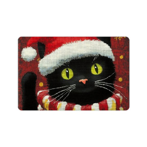 FCXZI Cute Cat Diatom Mud Bath Mat Quick Drying Home Decor 24x16in