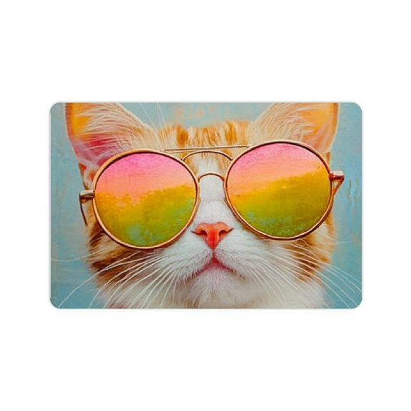 FCXZI Cute Cat Diatom Mud Mats Non-Slip Quick Drying Home Decor 24x16in