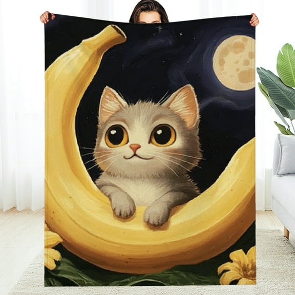 FCXZI Cute Cat Fuzzy Fluffy Soft Cozy Blanket for All Seasons 30*40in