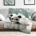 thumbnail image 1 of FCXZI Cute Panda Warm Cozy Decorative Blanket Flannel Durable Soft Lightweight Multifunctional Gift Blanket for Sofas, Travel, Camping, Beds and Chairs 30x40in, 1 of 7