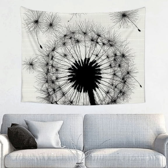 FCXZI Dandelion Seeds Generative Tapestry Wall Art for Home Decor 40*30in