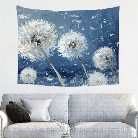FCXZI Dandelion Wind Blue Background Tapestry Wall Hanging 60x80 40*30in