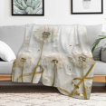 thumbnail image 1 of FCXZI Dandelions Ribbon White Background Flannel Blanket for Couch 40x50in, 1 of 7
