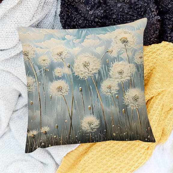 FCXZI Dandelions Sky Field Farmhouse Decor Party Decor Birthday Gift for Home Sofa Couch - Set of 1 Pillow Covers 18x18in