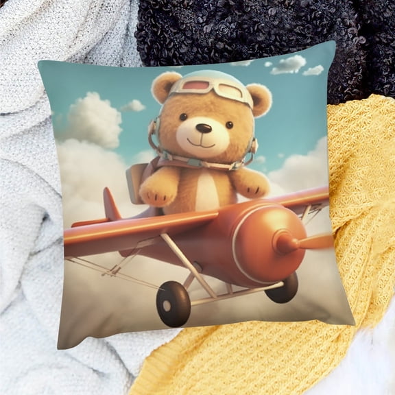 FCXZI Decor Indoor Teddy Bear Theme Party Home Sofa Couch Decoration Gift Set 24x24in