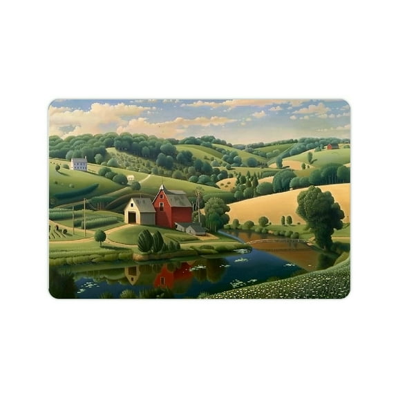 FCXZI Diatom Mud Mats Non-Slip Barn River Home Bath Rug 24x16in