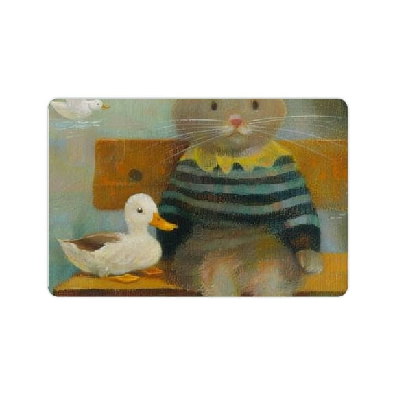 FCXZI Diatom Mud Mats Non-Slip Cute Cat Home Bath Rug 24x16in