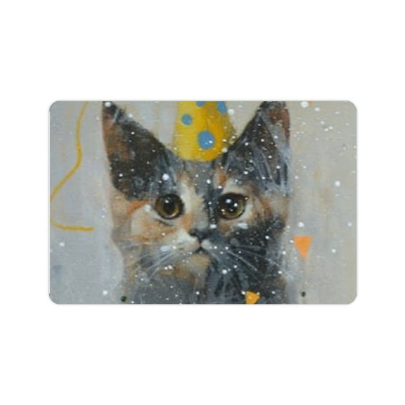 FCXZI Diatom Mud Mats Non-Slip Cute Cat Home Bath Rug 24x16in