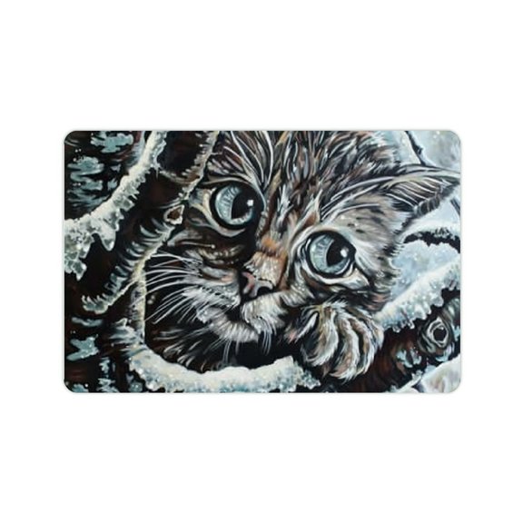 FCXZI Diatom Mud Mats Non-Slip Cute Cat Home Theme Super Absorbent Rubber Backing Technology 24x16in