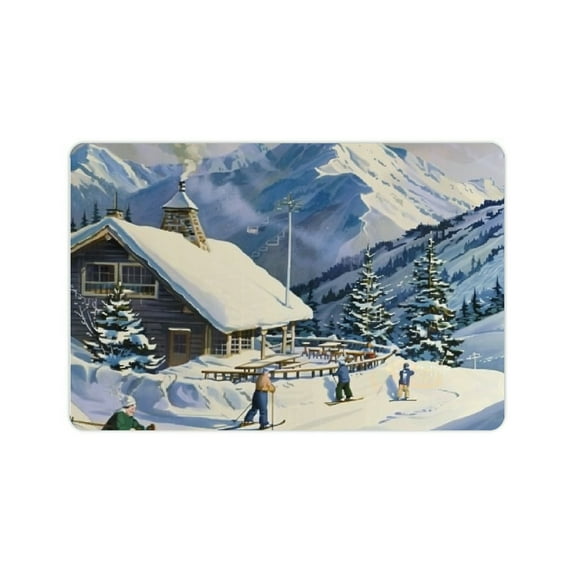 FCXZI Diatom Mud Mats Non-Slip Snow Sports Home 2-Pack Quick Drying Absorbent Rubber Backing Bathroom Rugs Set 24x16in