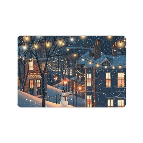 FCXZI Diatom Mud Mats Non-Slip Snowman Christmas Home Decor 24x16in