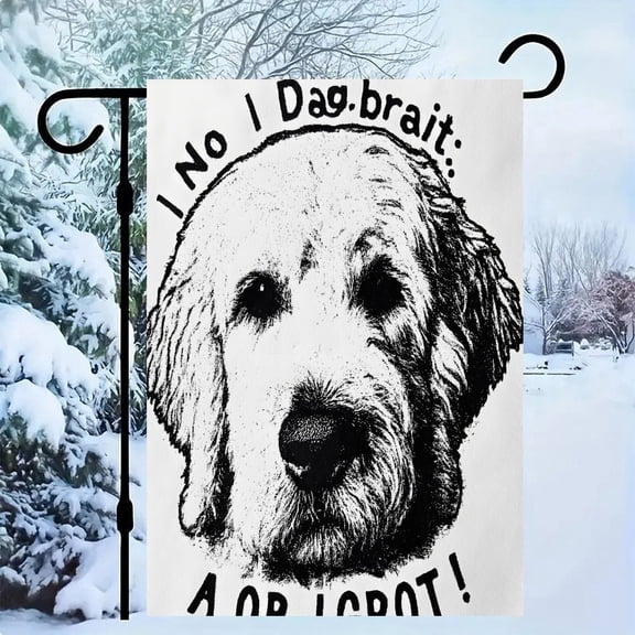 FCXZI Dog Face Sketch Drawing Garden Flag, Double Sided Garden Banner, Clear Print, Easy Display, Outdoor Yard Porch Decor for Family Neighbors Gardeners