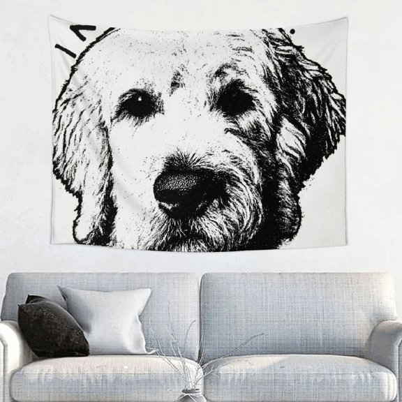 FCXZI Dog Face Tapestry Wall Decoration for Home and Dorm 40*30in