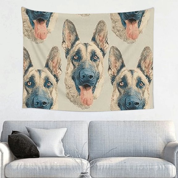 FCXZI Dog Face Wall Art Tapestry 100% Polyester for Home Decoration 40*30in