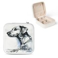 thumbnail image 1 of FCXZI Dog Theme Jewelry Box for Necklace, Ring, Earring - Compact Travel Size with Multiple Storage Spaces White, 1 of 5