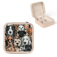 thumbnail image 1 of FCXZI Dogs Cats Furry Art Flexible Storage Jewelry Box for Travel Pink, 1 of 5