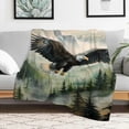 thumbnail image 1 of FCXZI Eagle Forest Mountains Flannel Blankets for Couch Bed Sofa, Soft Cozy Blanket Multifunctional Gift Blanket for Sofas, Travel, Camping, Beds and Chairs 40x50in, 1 of 7