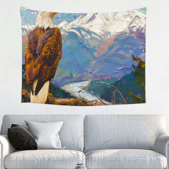 FCXZI Eagle Mountains Trees Home Wall Tapestry Art 100% Polyester 40*30in