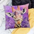 thumbnail image 1 of FCXZI Farmhouse Decor Giraffe Pattern Indoor Pillow Cover 100% Linen 20x20in, 1 of 5