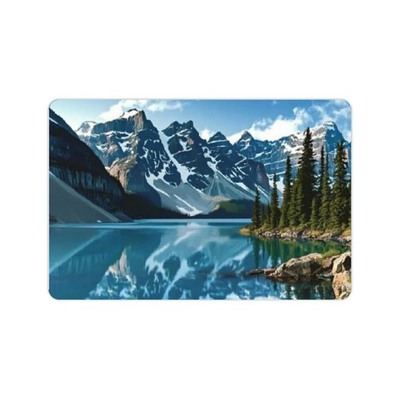 FCXZI Fashion Printed Bath Mat Anti Slip Rubber Interior Floor Mat Kitchen Bathroom Home Dcor Mat (Rocky Mountains) 24x16in