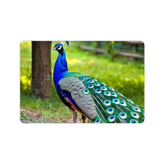 FCXZI Fast Absorption Peacock Feathers Home Bath Mat Diatom Mud 24x16in