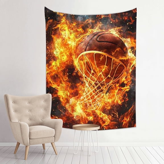 FCXZI Fire Print Wall Hanging Tapestry for Bedroom Living Room Decor 30*40in