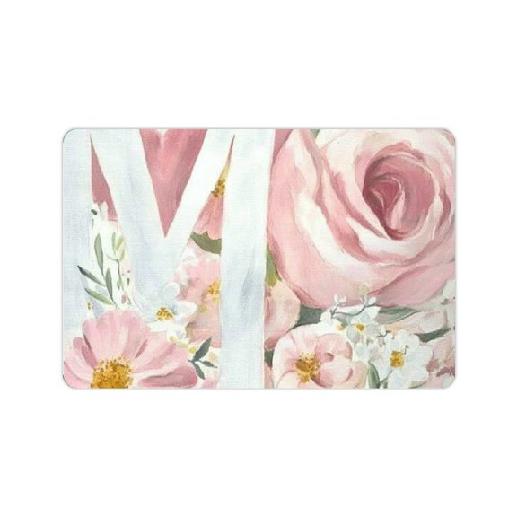 FCXZI Floral Diatom Mud Mats Non-Slip Eco-Friendly Quick Drying 24x16in