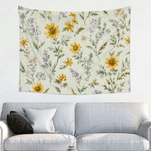 FCXZI Floral Textile Polyester Tapestry Wall Hanging for Bedroom Living Room Decor 40*30in