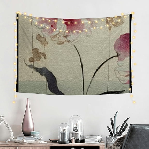 FCXZI Flower Art Deco Ukiyo-E Wall Tapestry 100% Polyester Home Decor 60*40in
