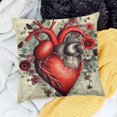 thumbnail image 1 of FCXZI Flower Bird Indoor Decorative Pillow Case for Sofa Couch 20x20in, 1 of 5