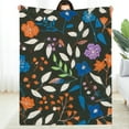 thumbnail image 1 of FCXZI Flowers Leaves Fuzzy Fluffy Soft Cozy Blanket, Reversible Flannel 40*50in, 1 of 7