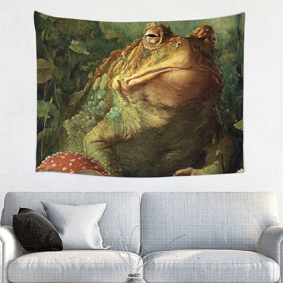 FCXZI Frog Toad Forest Wall Tapestry Art 100% Polyester Home Decor 40*30in