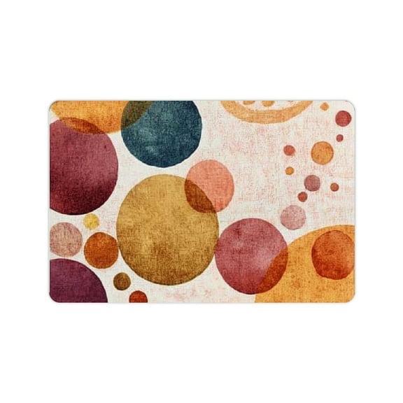 FCXZI Front Door Mat, Abstract Interior and Exterior Entrance, Medieval Geometric Welcome Mat, Non-Slip Door Mat, Low Profile Front Door Mat, Porch Patio Entrance Floor Mat 24x16in