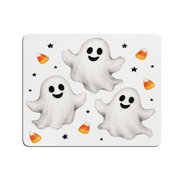 FCXZI Ghost Candy Mouse Pad, Square Smooth Surface Desk Mat, Stitched Edge for Office, Laptop, Computer, Home,