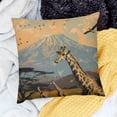 thumbnail image 1 of FCXZI Giraffe Birds Mountain Farmhouse Decor Pillow Cover 100% Linen 24x24in, 1 of 5