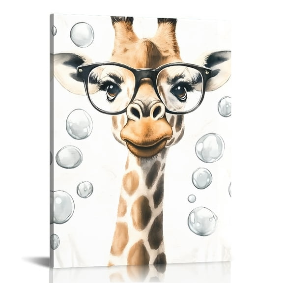 FCXZI Giraffe Wall Art Canvas Print Home Decor for Living Room Office 12x16in