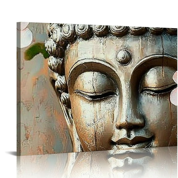 FCXZI Gold Buddha Canvas Wall Art For Bedroom Yoga Room Decor,  Wall Decorations For Office Living Room Painting Pictures Artwork  Prints Buddhist Meditation 16x12in