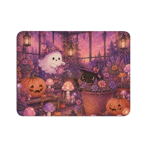 FCXZI Greenhouse Ghost Mouse Pad, Square Smooth Surface Desk Mat, Stitched Edge for Office, Laptop, Computer, Home,