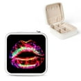thumbnail image 1 of FCXZI Holographic Jewelry Box for Necklace, Ring, Earring - Compact Size Travel Jewelry Case with Multiple Storage Spaces and Zipper Closure White, 1 of 5