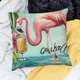 thumbnail image 1 of FCXZI Home Decor Flamingo Flowers Throw Pillow Cover for Sofa Couch Linen 100% - Set of 1 Pillowcase, 3 Sizes 24x24in, 1 of 5