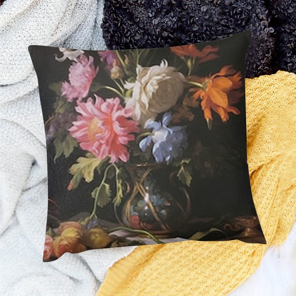 FCXZI Home Decor Throw Pillow Cover Flowers Square Cushion Cover 18x18in