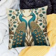 thumbnail image 1 of FCXZI Home Decor Throw Pillows Cover Peacock Design 100% Linen Decoration for Home Sofa Couch - Set of 1 Pillow Covers 24x24in, 1 of 5