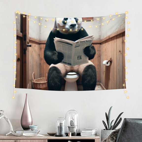 FCXZI Humorous Panda Print Wall Tapestry Art for Home Decoration 60*40in