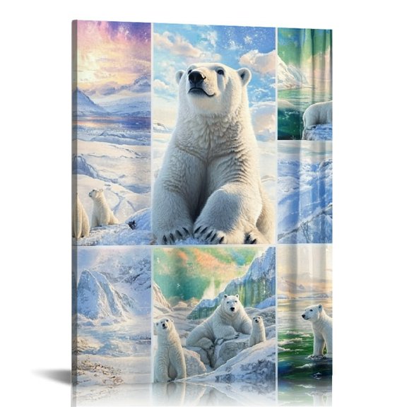 FCXZI Ice and Snow Ready to Hang Canvas Print Wall Art Home Decor 12x16in