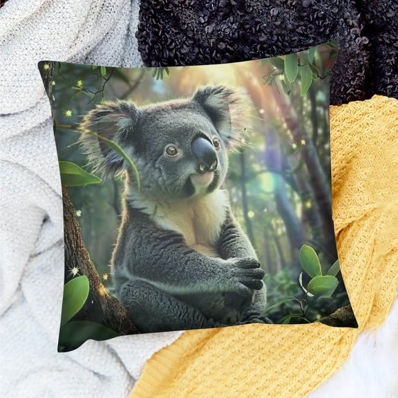 FCXZI Koala Bear Throw Pillow Cover For Home Sofa Couch Decoration 20x20in