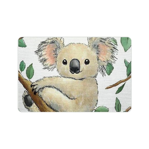 FCXZI Koala Leaves Diatom Mud Mats Non-Slip Eco-Friendly Home Rug 24x16in