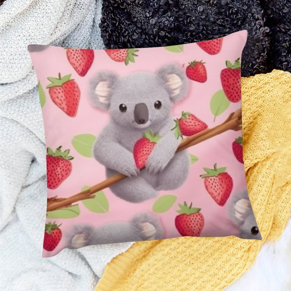 FCXZI Koala Party Decor Pillow Case For Home Sofa Couch 18x18in
